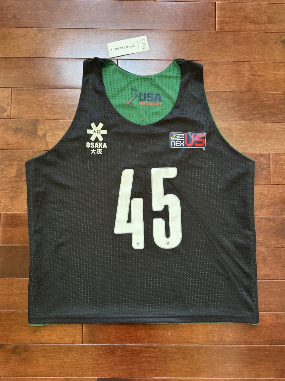 NWT Osaka USAFH Nexus Reversible Pinnie (Black & Green)